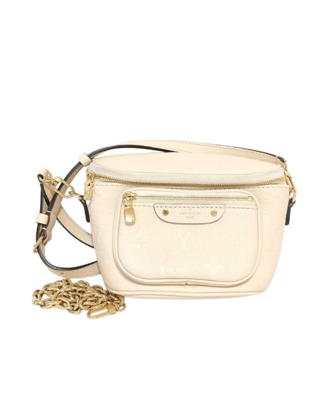Louis Vuitton Shoulder Bag Mini Beige Monogram Empreinte Gold